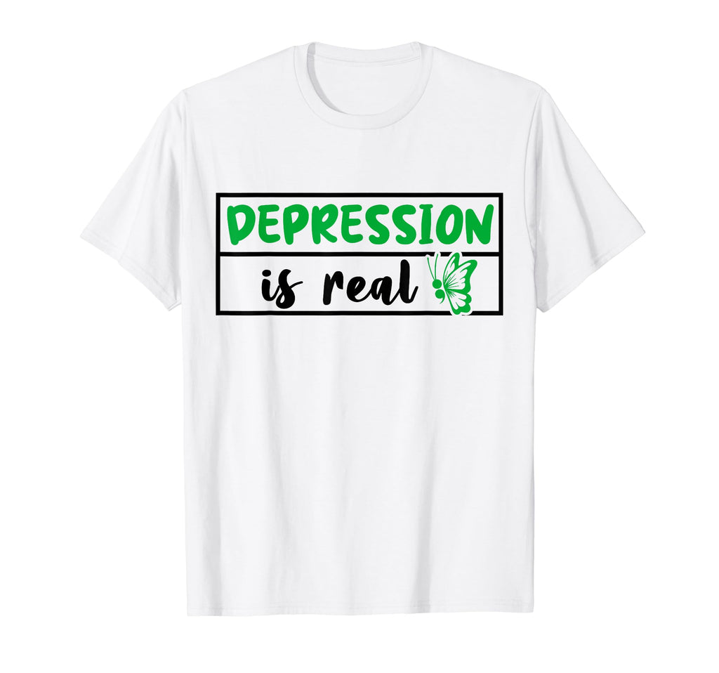 Depression Is Real Depression Mental T-Shirt - Unique Graphic for Adults - T-Shirt, Sweatshirt, Hoodie