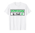 Depression Is Real Depression Mental T-Shirt - Unique Graphic for Adults - T-Shirt, Sweatshirt, Hoodie