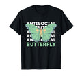 Anti Social Introvert Butterfly T-Shirt - Fun Novelty Design Men Women - T-Shirt, Sweatshirt, Hoodie