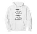 Funny Yoga Inhale Exhale Pooping Hoodie - Aesthetic Graphic Men Women - T-Shirt, Sweatshirt, Hoodie