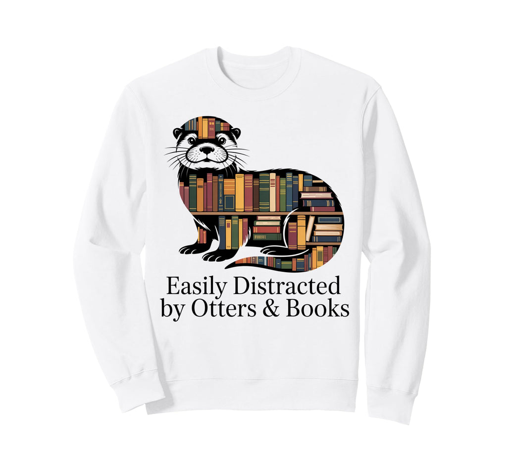 Sea Otter Books Nerds Otter Stuff Sweatshirt - Unique Graphic Men Women - T-Shirt, Sweatshirt, Hoodie