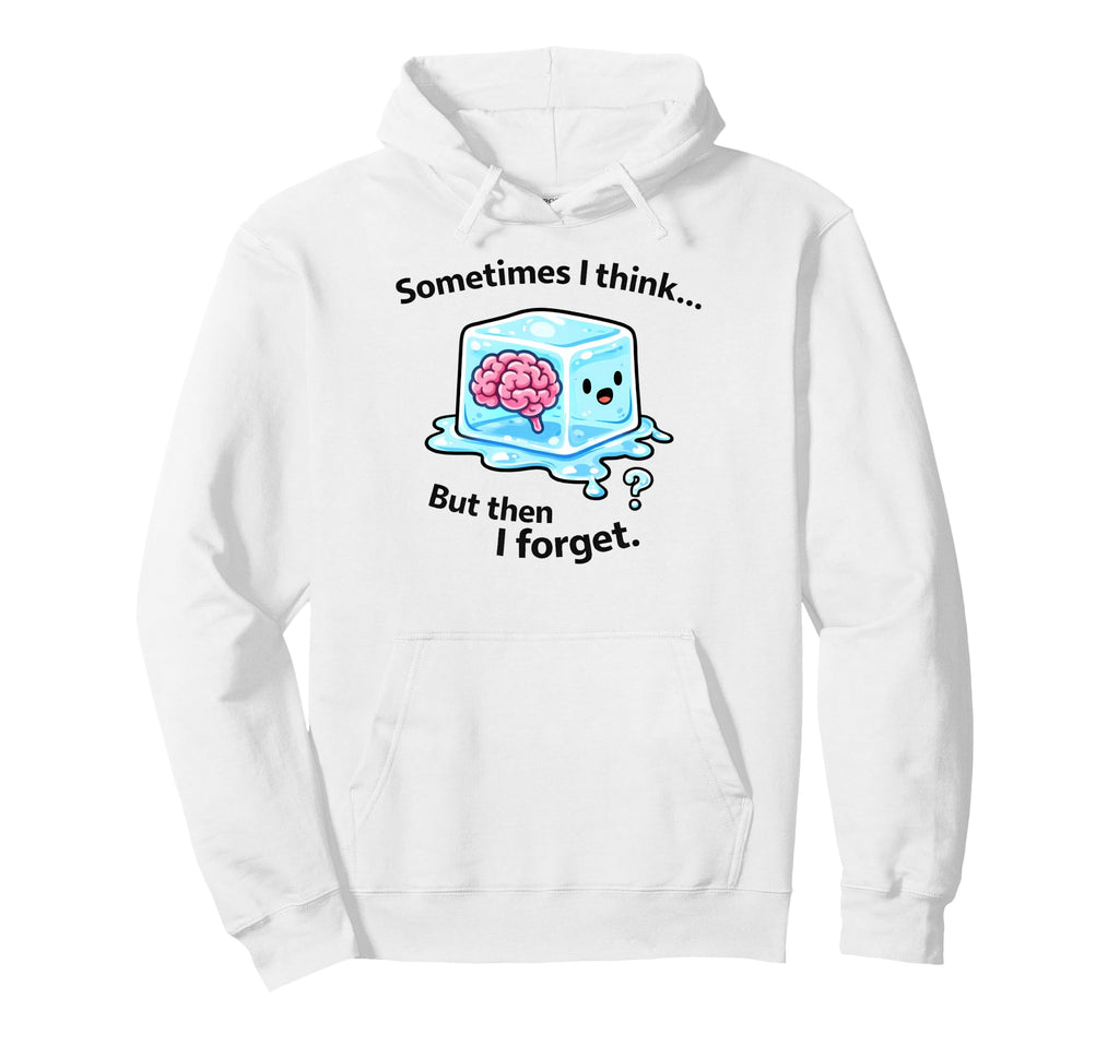 Forgetful Ice Brain Meme Cartoon Kawaii Hoodie - Unique Graphic for Adults - T-Shirt, Sweatshirt, Hoodie