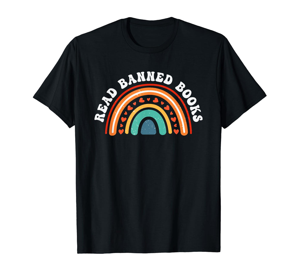 Read Banned Books Boho Rainbow T-Shirt - Graphic Print Men Women - T-Shirt, Sweatshirt, Hoodie
