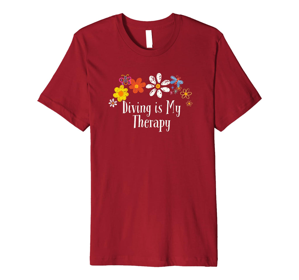 Floral Diving Is My Therapy Flowers T-Shirt - Streetwear Style for Adults - T-Shirt, Sweatshirt, Hoodie