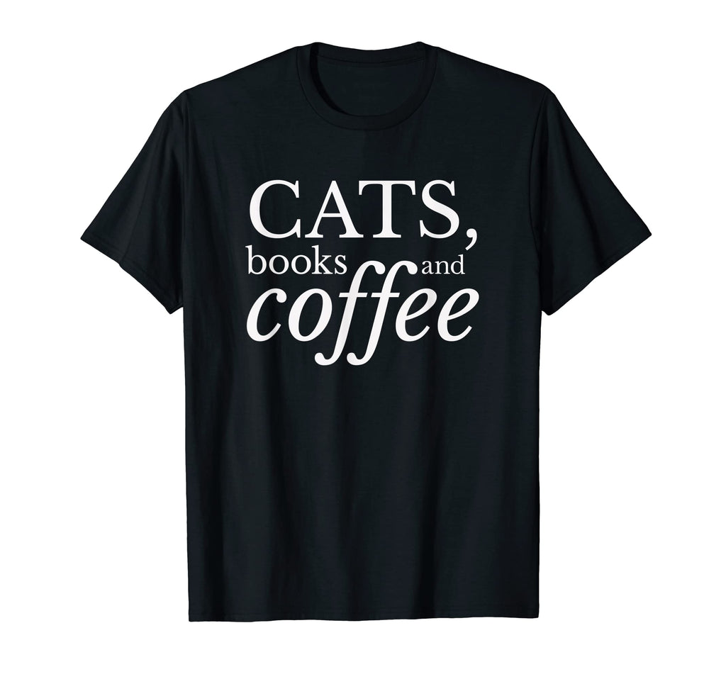 Cats Books And Coffee T-Shirt - Graphic Print for Adults - T-Shirt, Sweatshirt, Hoodie