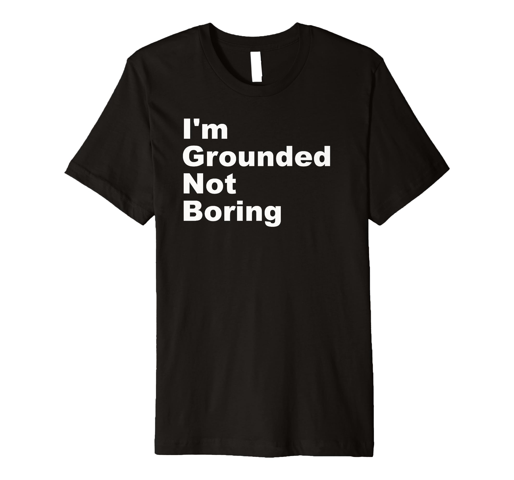 Im Grounded Not Boring Funny T-Shirt - Minimalist Print Men Women - T-Shirt, Sweatshirt, Hoodie