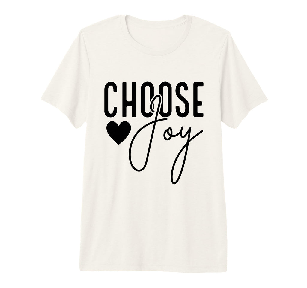 Inspirational Choose Joy Heart Tri Blend T-Shirt - Aesthetic Graphic Unisex - T-Shirt, Sweatshirt, Hoodie