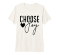 Inspirational Choose Joy Heart Tri Blend T-Shirt - Aesthetic Graphic Unisex - T-Shirt, Sweatshirt, Hoodie