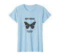 Anti Social Butterfly Mode Introvert T-Shirt - Unique Graphic Men Women - T-Shirt, Sweatshirt, Hoodie