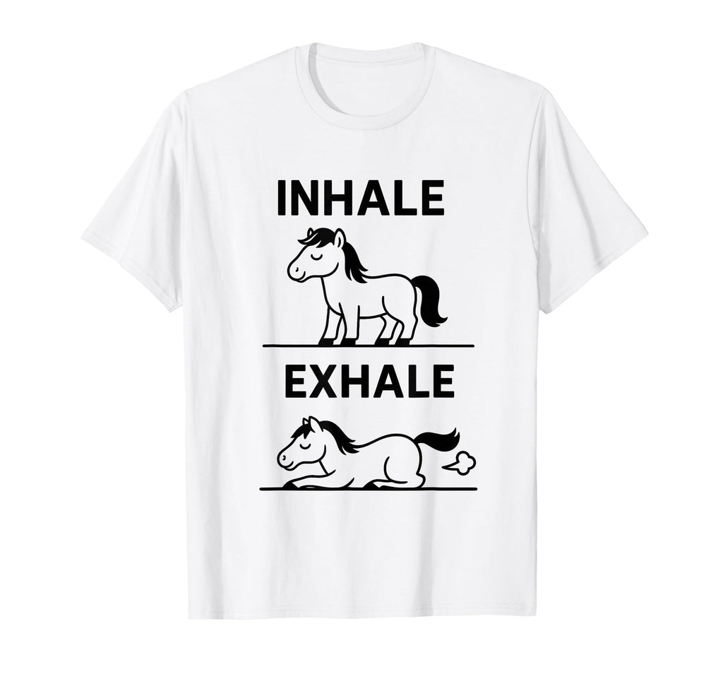 Funny Yoga Inhale Exhale Pooping Animal T-Shirt - Novelty Apparel Unisex - T-Shirt, Sweatshirt, Hoodie