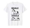 Funny Yoga Inhale Exhale Pooping Animal T-Shirt - Novelty Apparel Unisex - T-Shirt, Sweatshirt, Hoodie