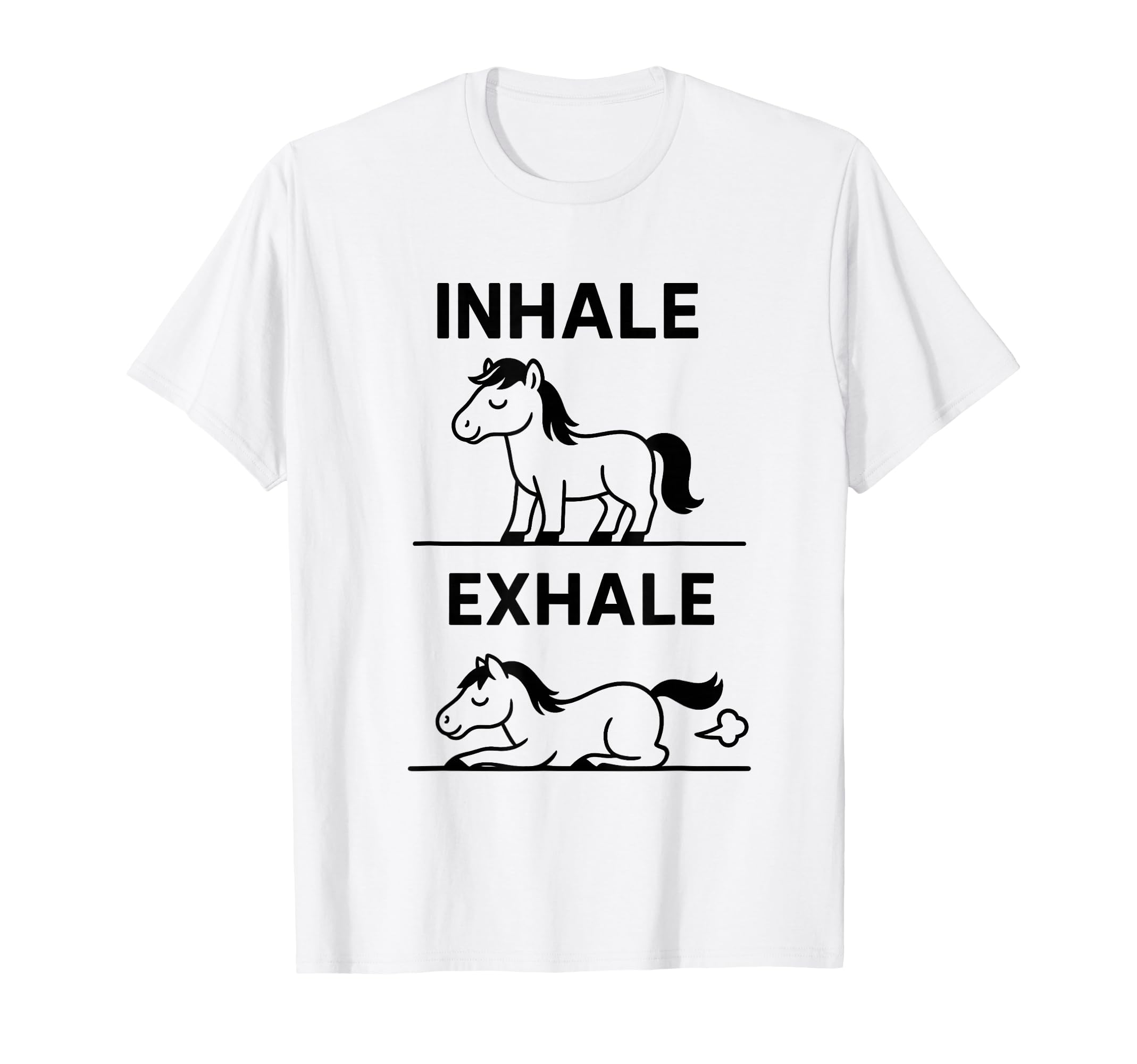 Funny Yoga Inhale Exhale Pooping Animal T-Shirt - Novelty Apparel Unisex - T-Shirt, Sweatshirt, Hoodie