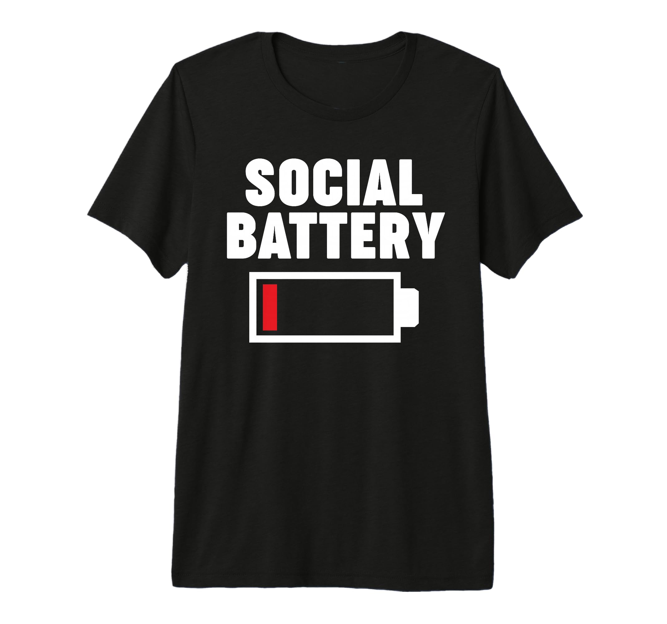 Low Energy Social Battery Tri Blend T-Shirt - Streetwear Style Unisex - T-Shirt, Sweatshirt, Hoodie