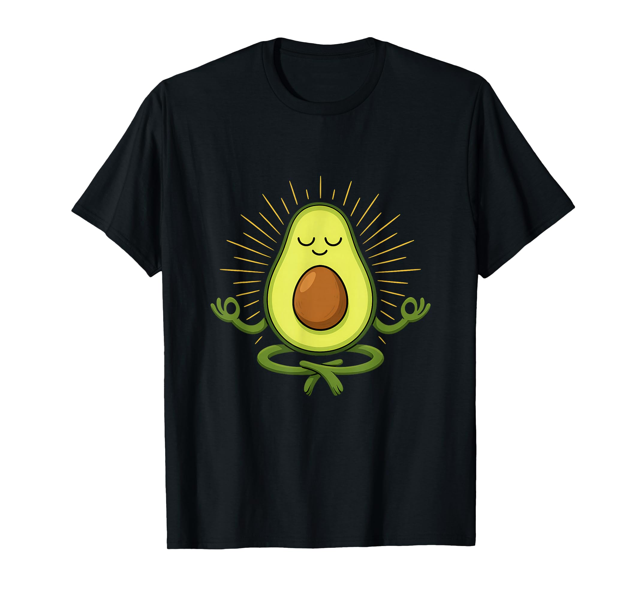 Zen Avocado Meditation Calm Funny Food T-Shirt - Graphic Print for Adults - T-Shirt, Sweatshirt, Hoodie