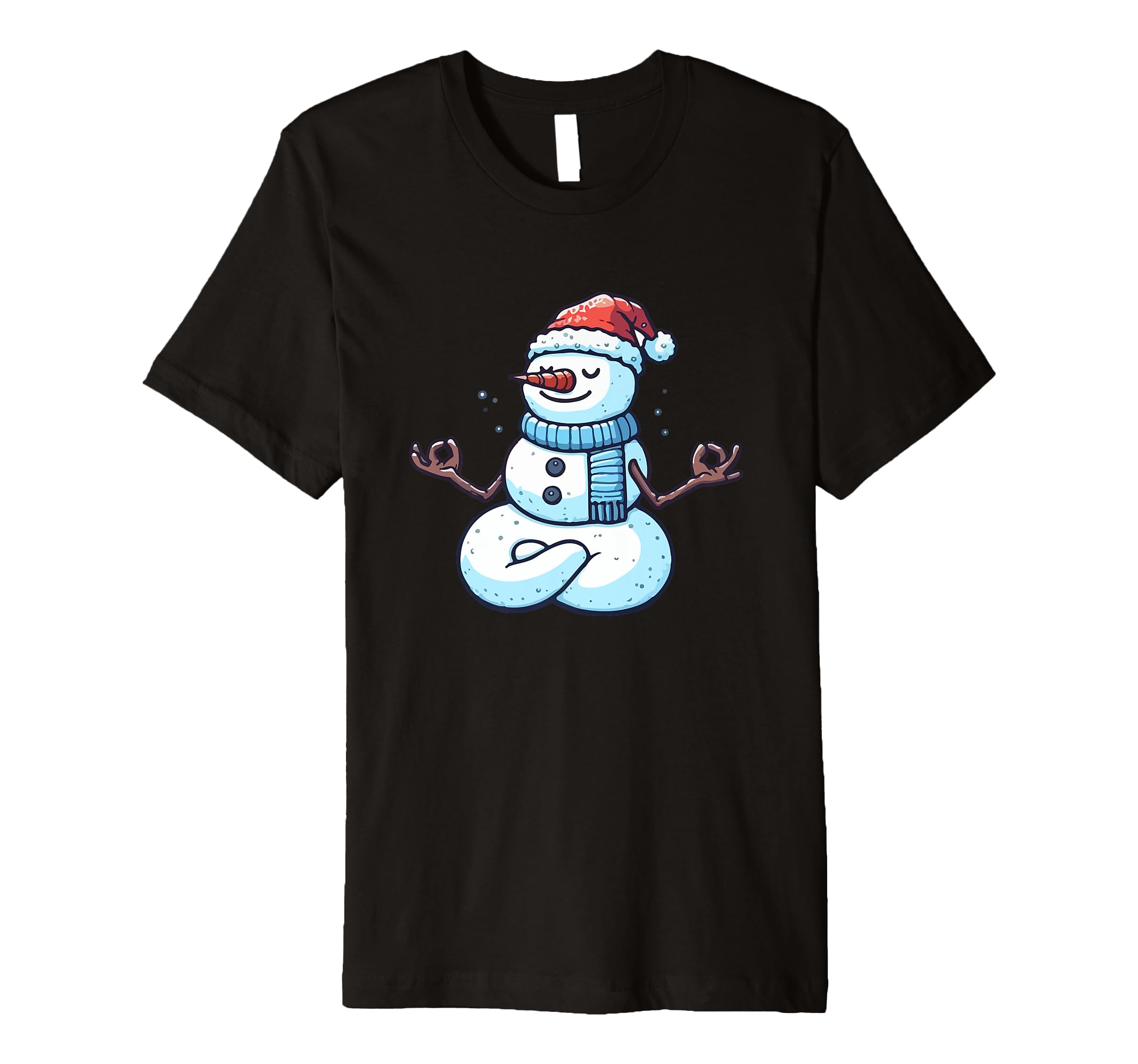 Meditation Snowman Yoga Pose Relaxing T-Shirt - Graphic Print for Adults - T-Shirt, Sweatshirt, Hoodie