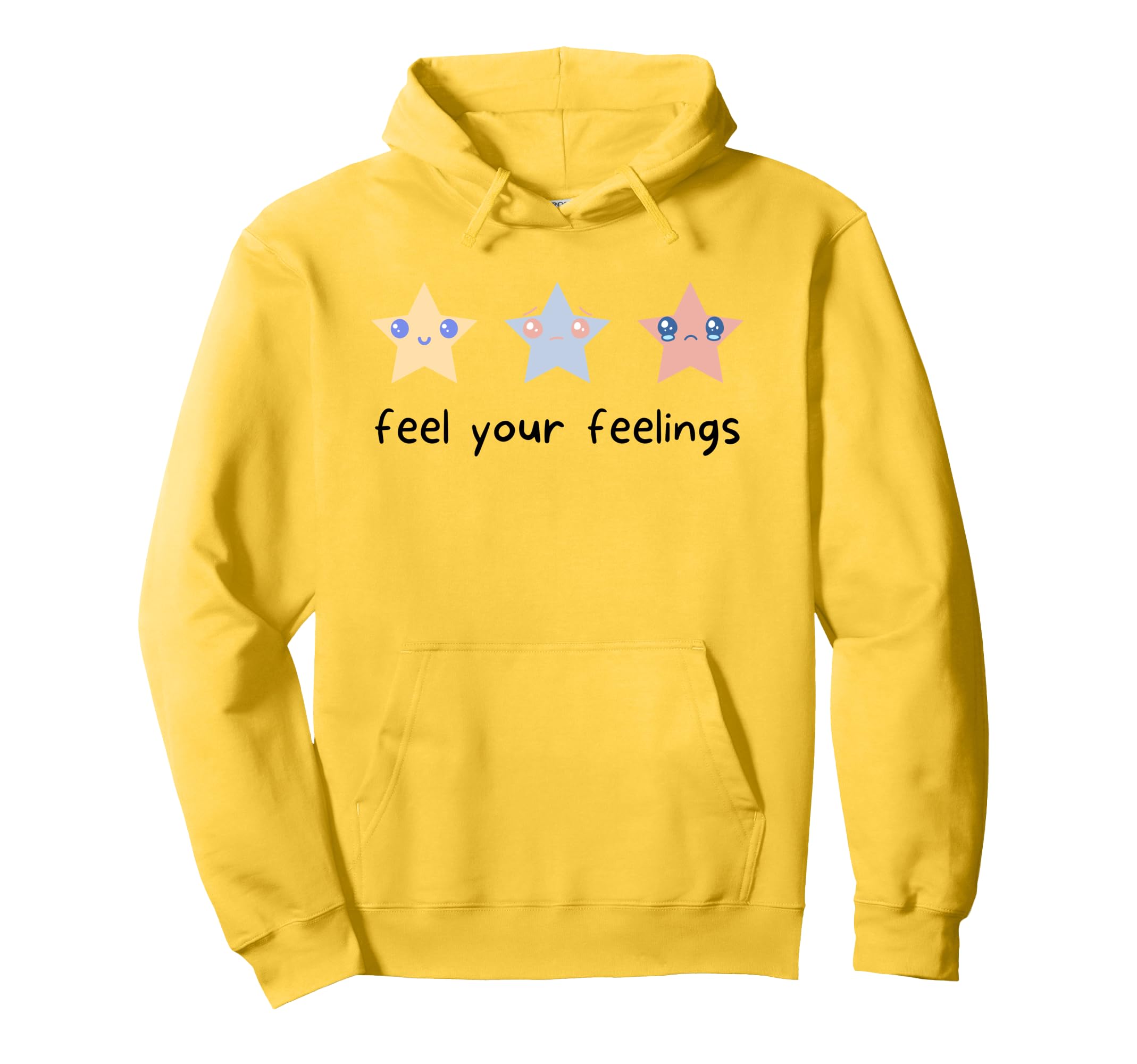 Feel Your Feelings Stars Kawaii Hoodie - Casual Everyday Wear Unisex - T-Shirt, Sweatshirt, Hoodie