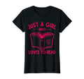 Womens Just Who Loves To Read Book T-Shirt - Minimalist Print Men Women - T-Shirt, Sweatshirt, Hoodie