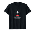 Social Battery Low Outline Icon T-Shirt - Minimalist Print for Adults - T-Shirt, Sweatshirt, Hoodie