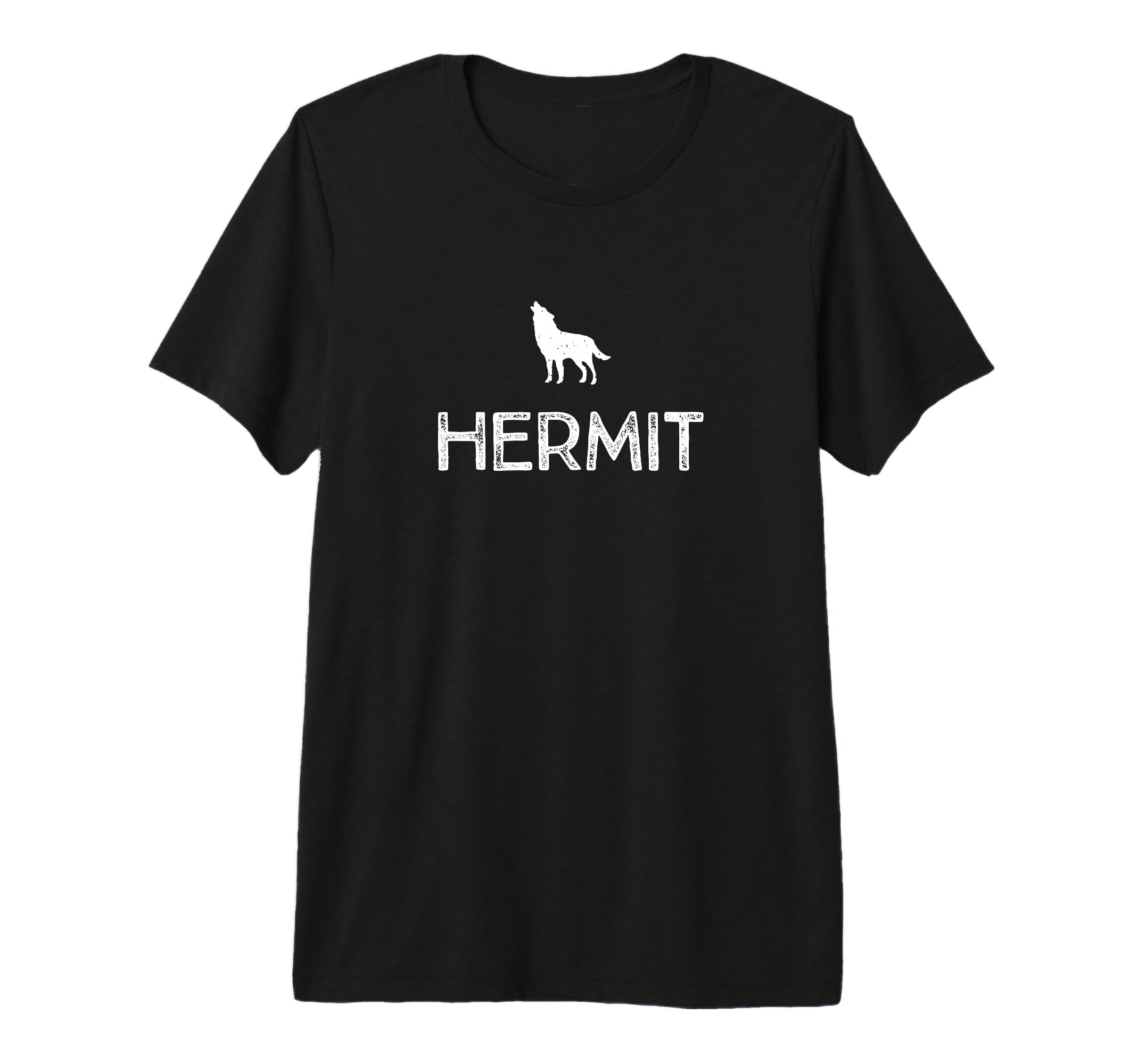 Mens Hermit Wolf Quiet Strength T-Shirt - Streetwear Style for Adults - T-Shirt, Sweatshirt, Hoodie