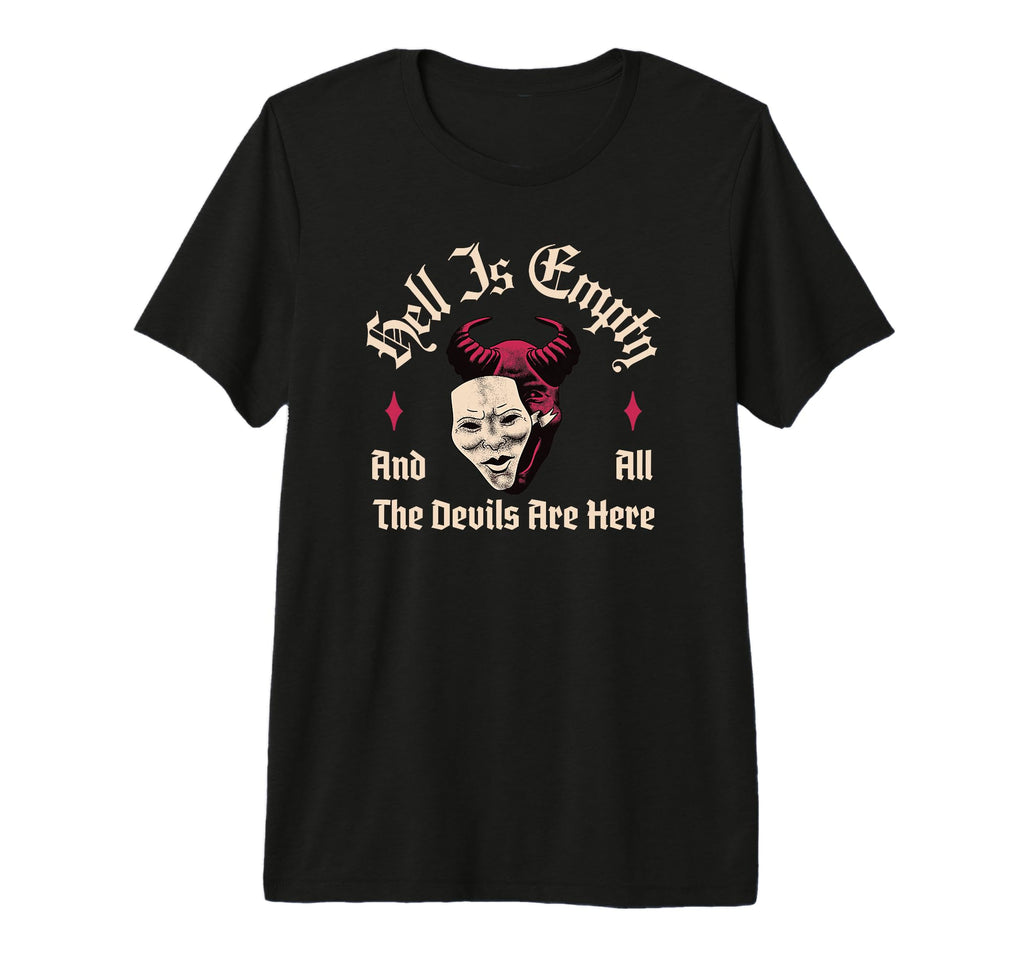 Hell Is Empty Shakespeare Tri Blend T-Shirt - Fun Novelty Design for Adults - T-Shirt, Sweatshirt, Hoodie