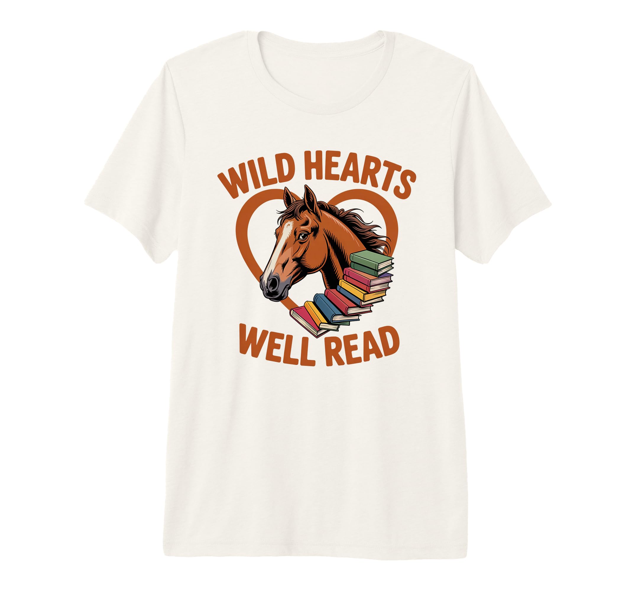 Wild Heart Well Read Horse Lover Book T-Shirt - Aesthetic Graphic Unisex - T-Shirt, Sweatshirt, Hoodie