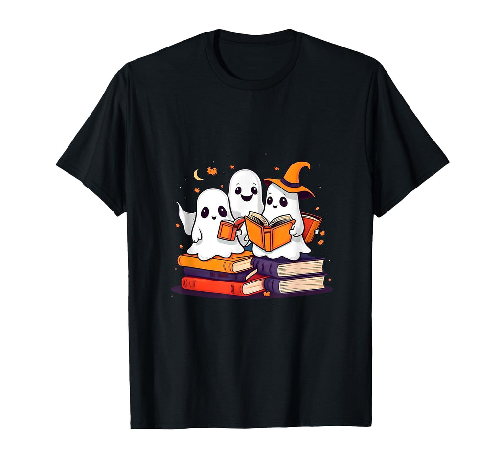 Ghosts Reading Books Library T-Shirt - Aesthetic Graphic Men Women - T-Shirt, Sweatshirt, Hoodie