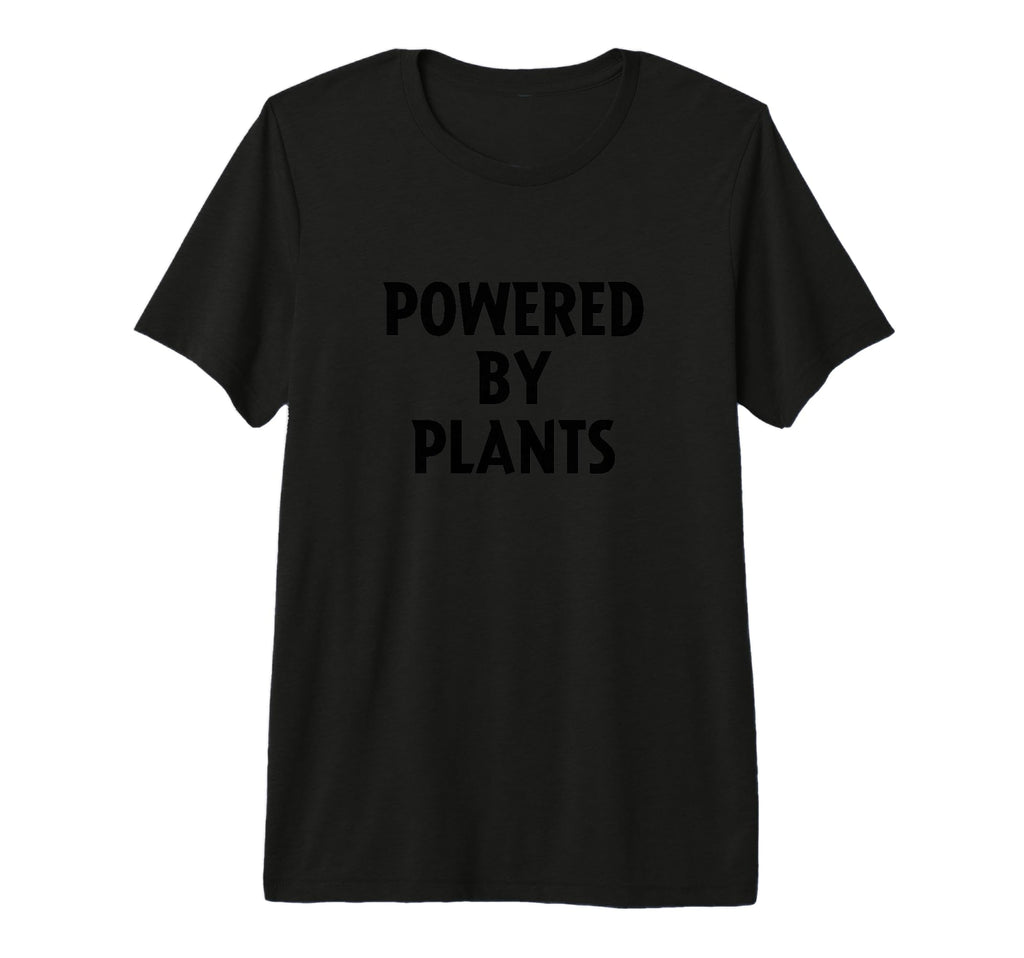 Powered Plants Running Vegan Vegetarian T-Shirt - Custom Art Print Unisex - T-Shirt, Sweatshirt, Hoodie
