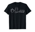 Cat Coffee Book Reading Lover Bookworm T-Shirt - Fun Novelty Design Unisex - T-Shirt, Sweatshirt, Hoodie