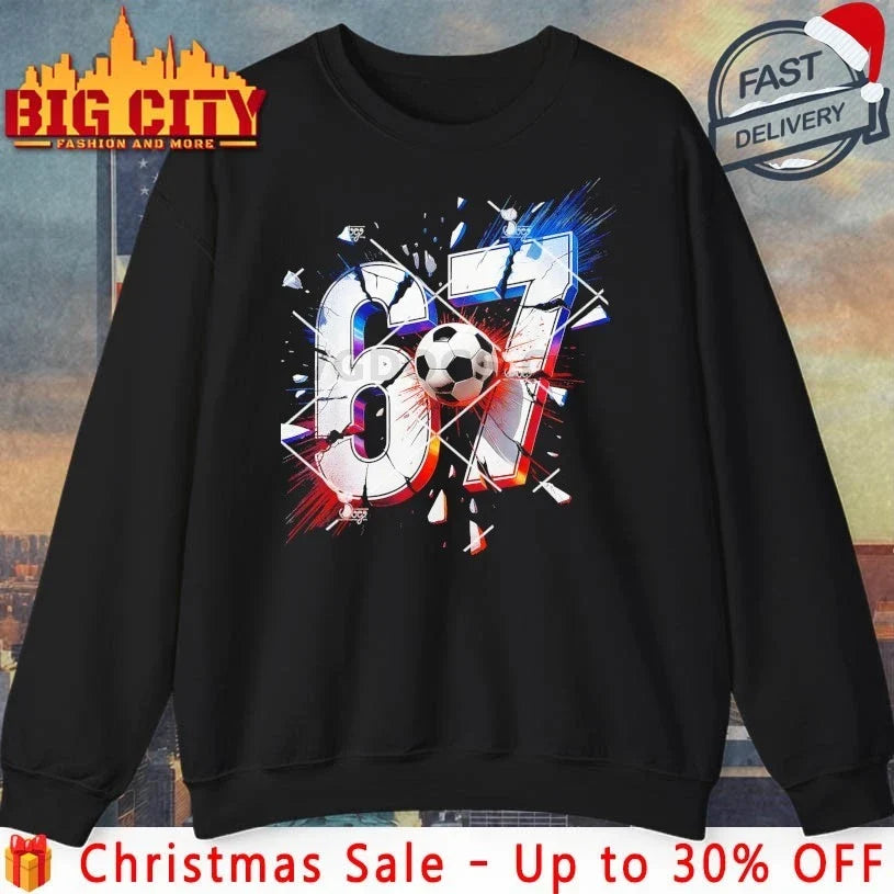 67 Soccer Six Seven shirt Unisex T-shirt, Sweatshirt, Hoodie, Long Sleeve Tee - T-Shirt, Sweatshirt, Hoodie