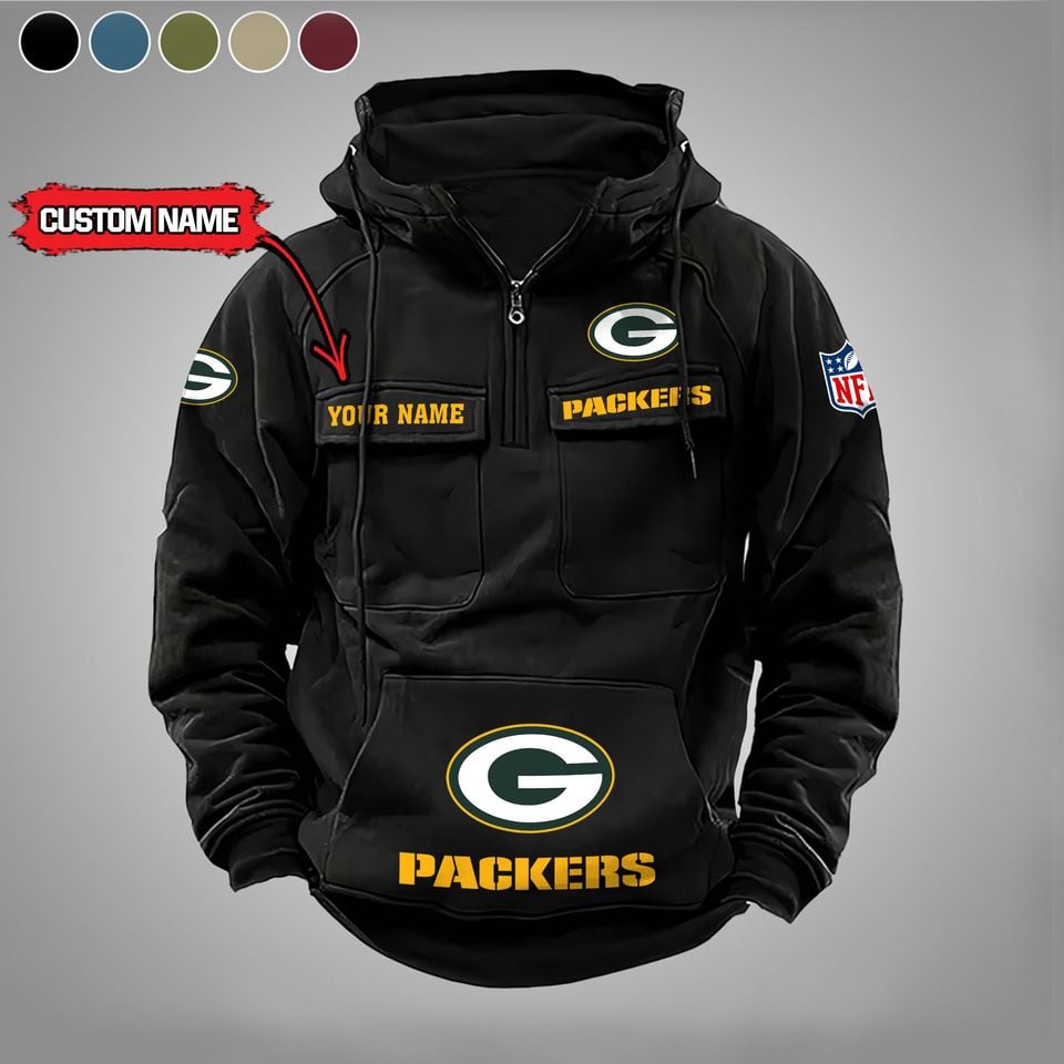 Green Bay Packers Custom Cargo Hoodie Unisex T-shirt, Sweatshirt, Hoodie, Long Sleeve Tee - T-Shirt, Sweatshirt, Hoodie
