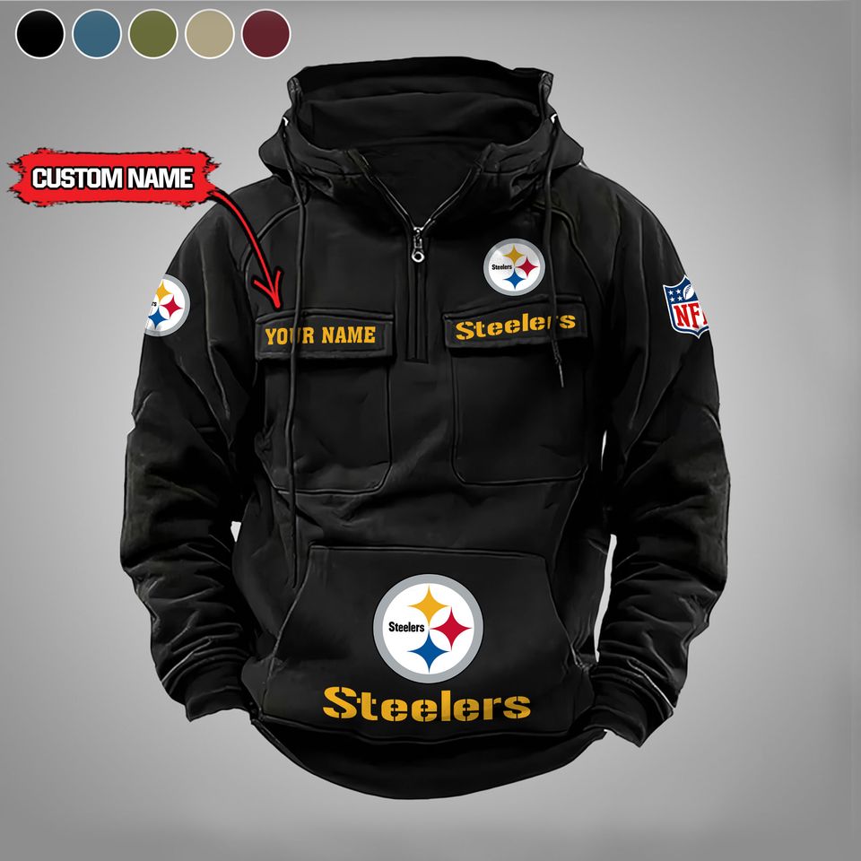 Pittsburgh Steeler Personalized Cargo Hoodie Unisex T-shirt, Sweatshirt, Hoodie, Long Sleeve Tee - T-Shirt, Sweatshirt, Hoodie