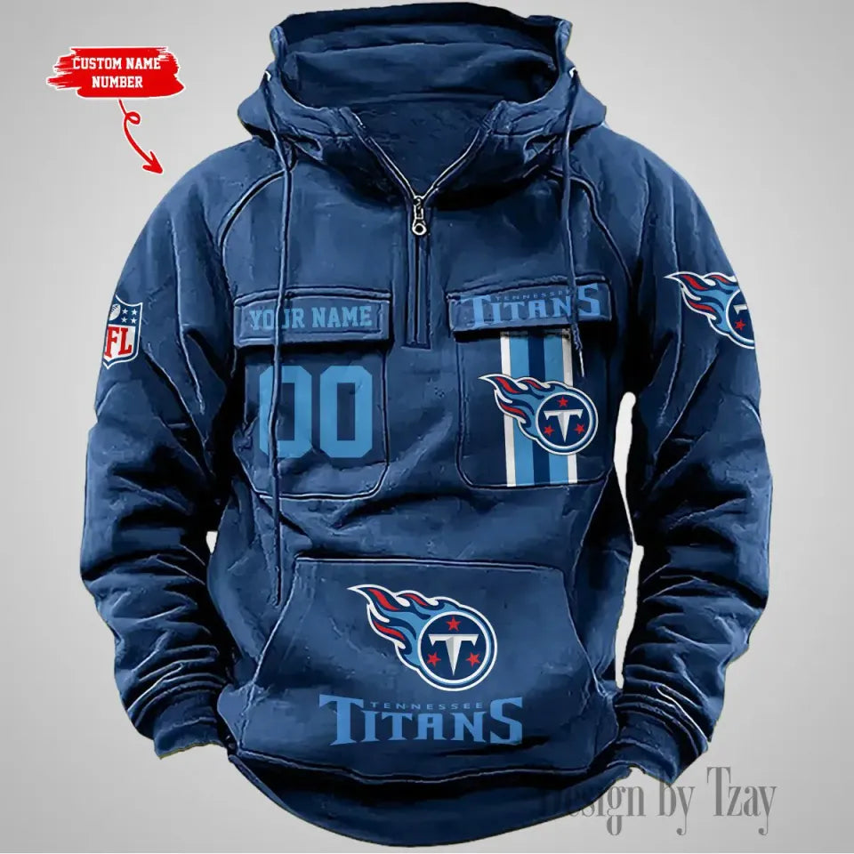 Tennessee Titans Vintage Men Hoodies With Custom Name & Number Unisex T-shirt, Sweatshirt, Hoodie, Long Sleeve Tee - T-Shirt, Sweatshirt, Hoodie