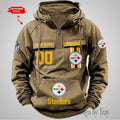 Pittsburgh Steeler Vintage Men Hoodies With Custom Name & Number Unisex T-shirt, Sweatshirt, Hoodie, Long Sleeve Tee - T-Shirt, Sweatshirt, Hoodie