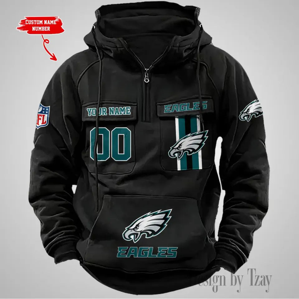 Philadelphia Vintage Men Hoodies With Custom Name & Number Unisex T-shirt, Sweatshirt, Hoodie, Long Sleeve Tee - T-Shirt, Sweatshirt, Hoodie