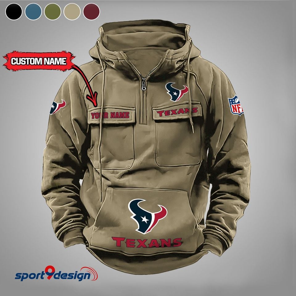 Texans Custom Vintage Cargo Hoodie Unisex T-shirt, Sweatshirt, Hoodie, Long Sleeve Tee - T-Shirt, Sweatshirt, Hoodie