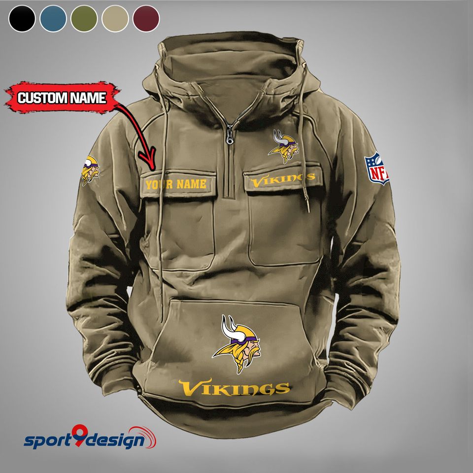Minnesota Vikings Vintage Men Hoodie AZVMHD011 - Sport9Design Unisex T-shirt, Sweatshirt, Hoodie, Long Sleeve Tee - T-Shirt, Sweatshirt, Hoodie