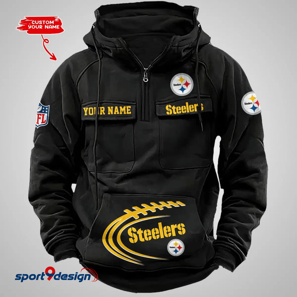 Pittsburgh Steeler Vintage Men Hoodie AZVMHD133 - Sport9Design Unisex T-shirt, Sweatshirt, Hoodie, Long Sleeve Tee - T-Shirt, Sweatshirt, Hoodie