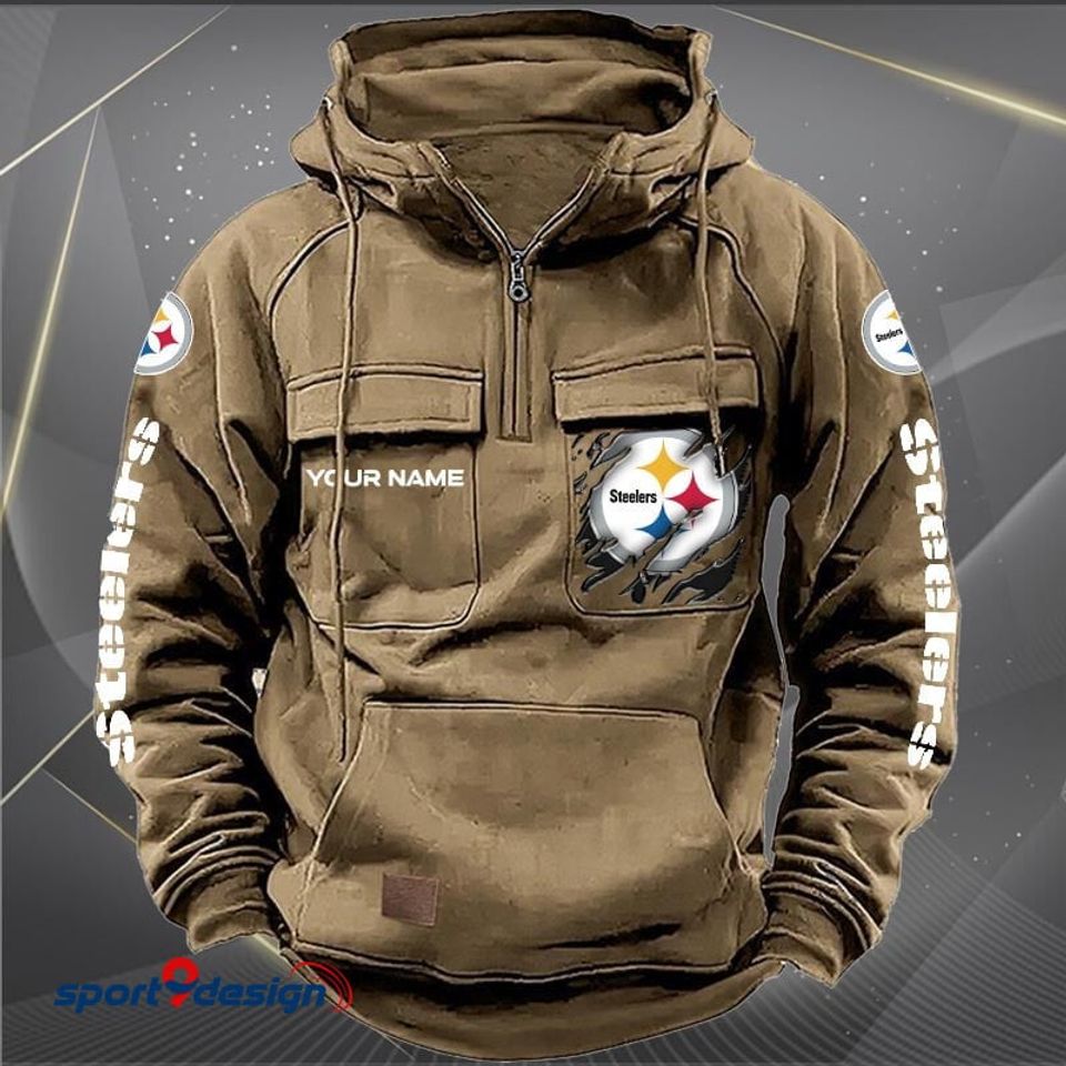 Pittsburgh Steeler Vintage Men Hoodie AZVMHD057 - Sport9Design Unisex T-shirt, Sweatshirt, Hoodie, Long Sleeve Tee - T-Shirt, Sweatshirt, Hoodie