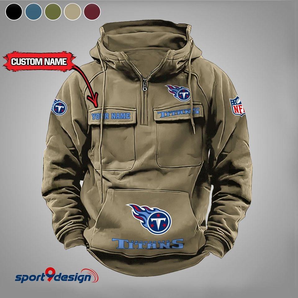 Tennessee Titans Custom Cargo Hoodie, Gift For Fan Unisex T-shirt, Sweatshirt, Hoodie, Long Sleeve Tee - T-Shirt, Sweatshirt, Hoodie