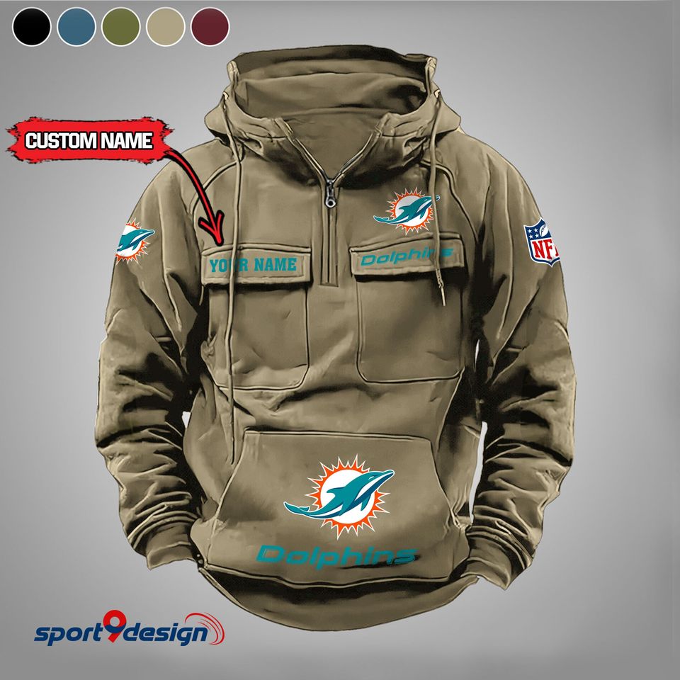 Miami Dolphins Custom Cargo Hoodie For Fan Unisex T-shirt, Sweatshirt, Hoodie, Long Sleeve Tee - T-Shirt, Sweatshirt, Hoodie
