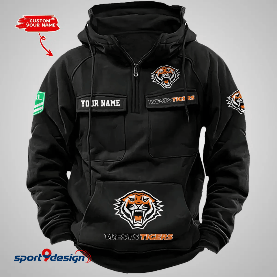 Wests Tigers Vintage Men Hoodie AZVMHD258 - Sport9Design Unisex T-shirt, Sweatshirt, Hoodie, Long Sleeve Tee - T-Shirt, Sweatshirt, Hoodie