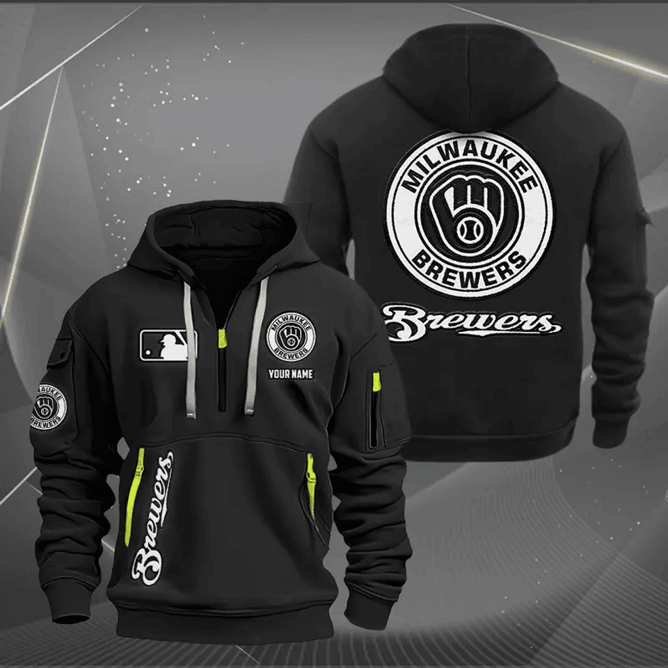 Milwaukee Brewers Tactical Hoodie, Baseball Fan Hoodie, Military Style Sweatshirt Unisex T-shirt, Sweatshirt, Hoodie, Long Sleeve Tee - T-Shirt, Sweatshirt, Hoodie
