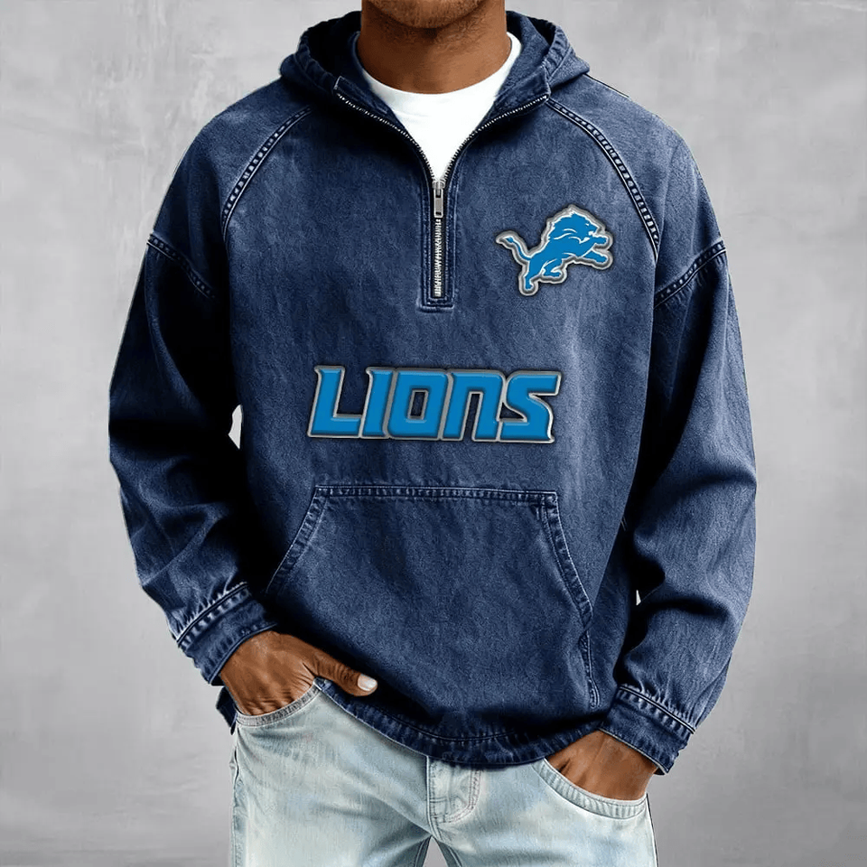 Detroit Lions Men's Denim Long - Sleeve Unisex T-shirt, Sweatshirt, Hoodie, Long Sleeve Tee - T-Shirt, Sweatshirt, Hoodie