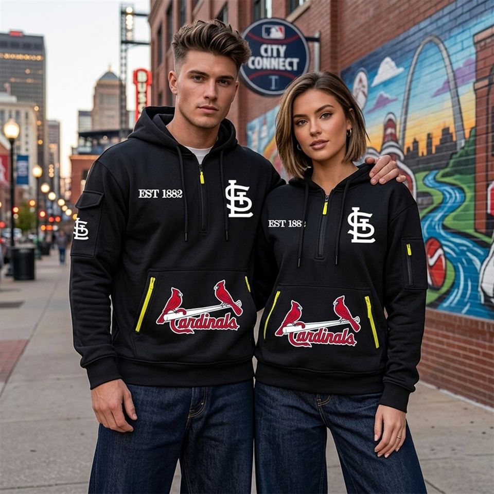 2026 St Louis Cardinals EST 1882 Quarter Zip Hoodie Unisex T-shirt, Sweatshirt, Hoodie, Long Sleeve Tee - T-Shirt, Sweatshirt, Hoodie