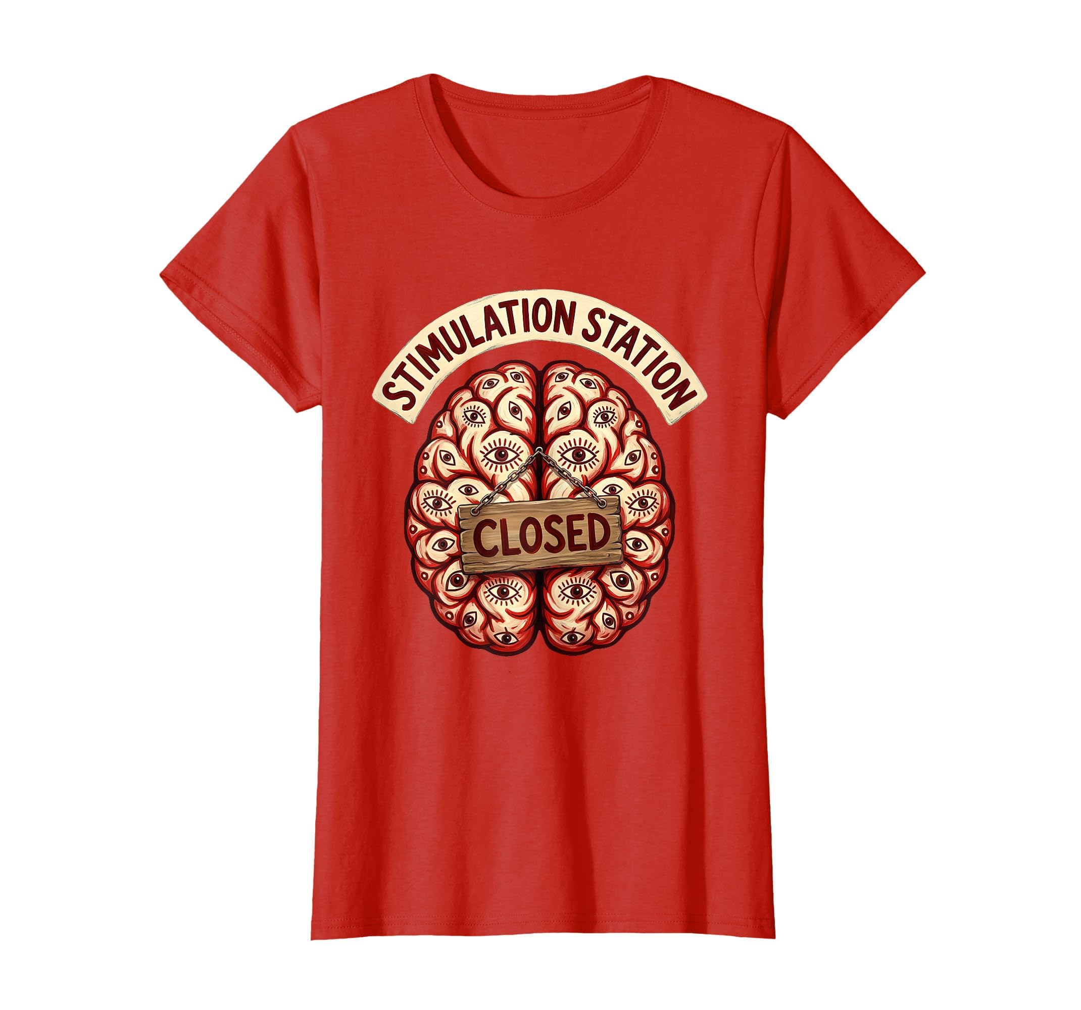 Stimulation Station Closed Overstimulated T-Shirt - Novelty Apparel Unisex - T-Shirt, Sweatshirt, Hoodie