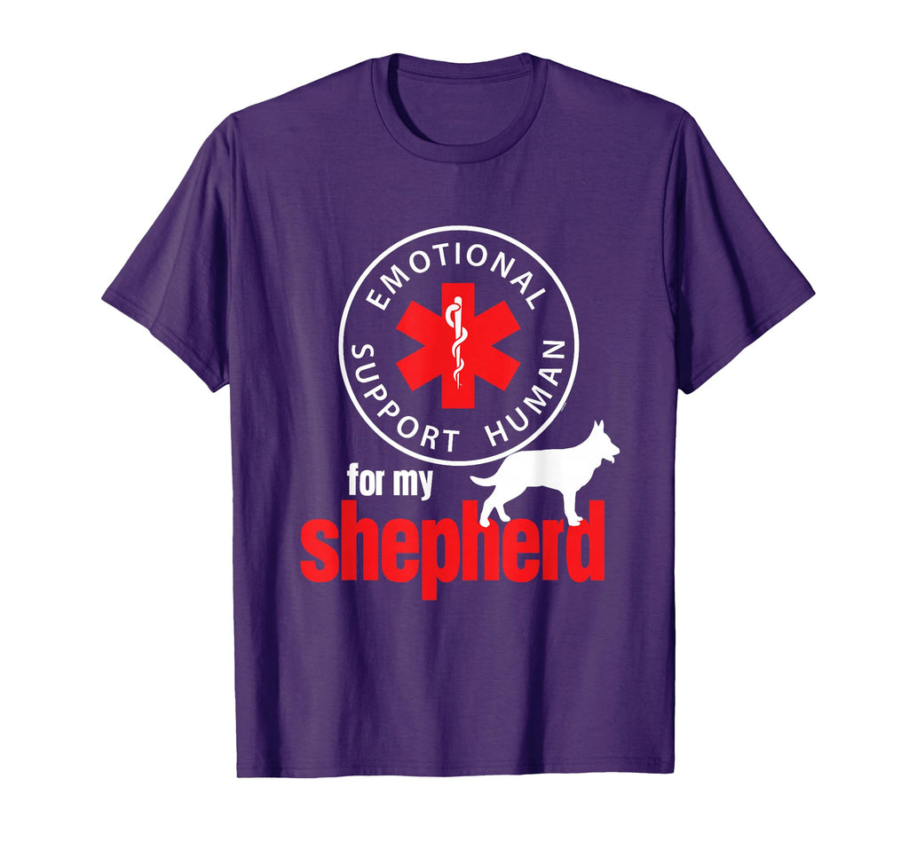 Emotional Support Human My Shepherd Dog T-Shirt - Novelty Apparel Unisex - T-Shirt, Sweatshirt, Hoodie