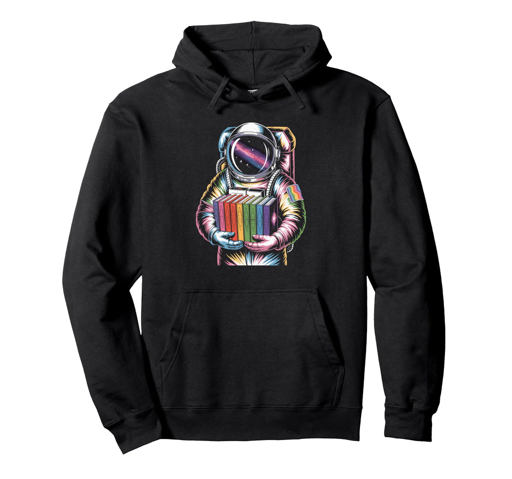 Astronaut Discovering Magical Book Hoodie - Unique Graphic for Adults - T-Shirt, Sweatshirt, Hoodie