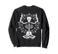 Halloween Meditate Skeleton Sweatshirt - Custom Art Print Unisex - T-Shirt, Sweatshirt, Hoodie