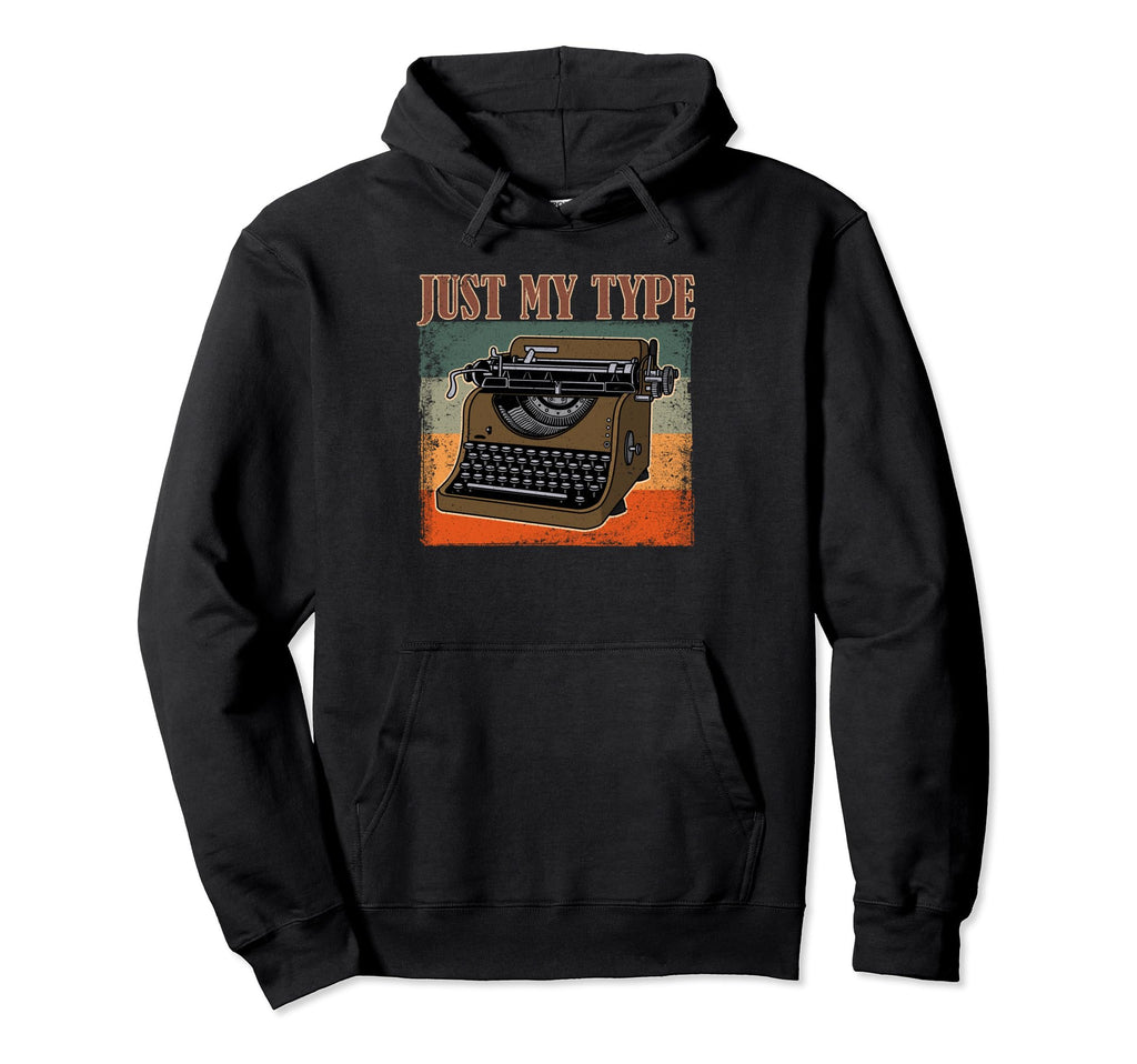 Typewriter Book Writing Literature Hoodie - Trendy Graphic for Adults - T-Shirt, Sweatshirt, Hoodie