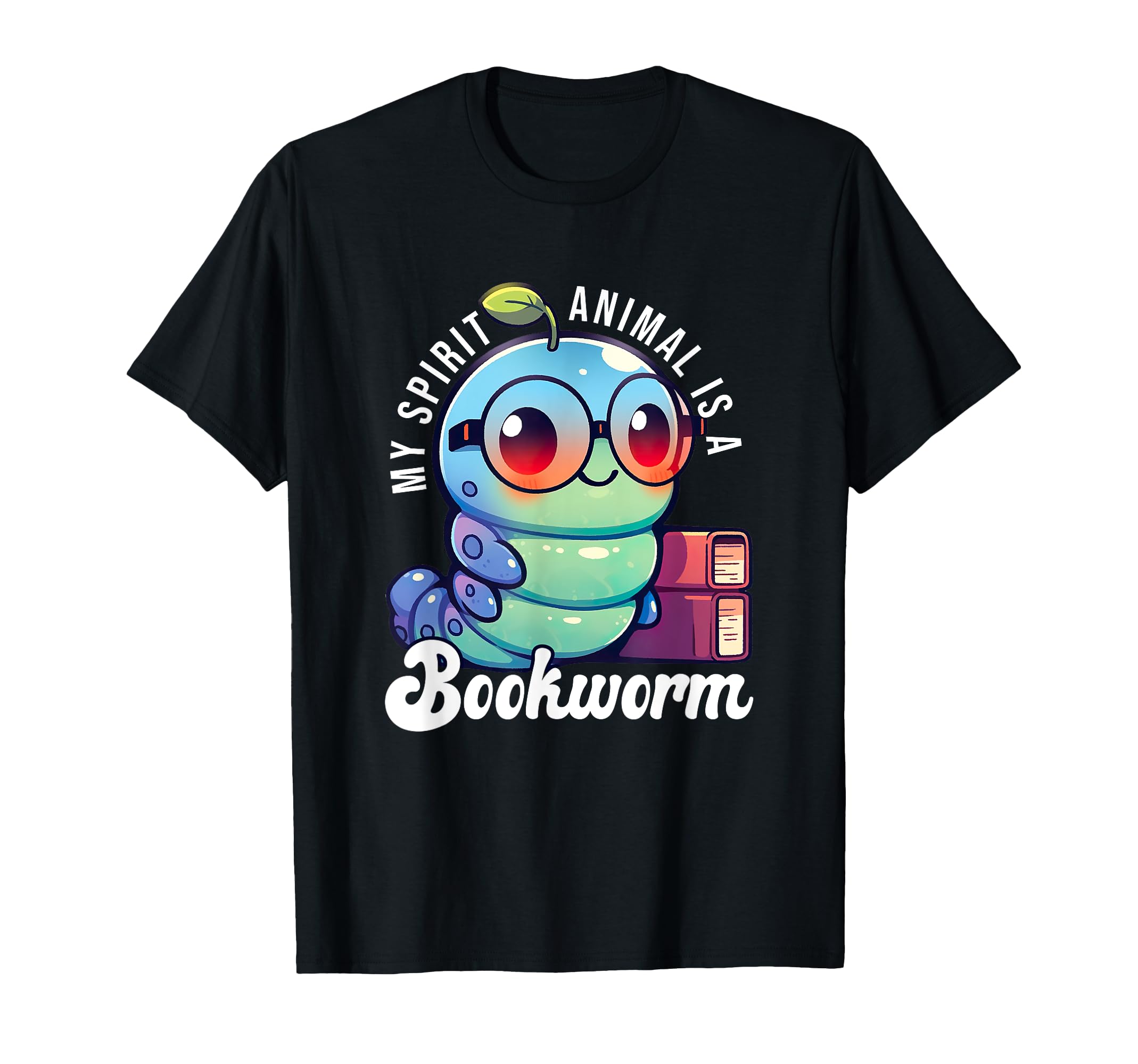 My Spirit Animal Is Bookworm Book T-Shirt - Minimalist Print for Adults - T-Shirt, Sweatshirt, Hoodie